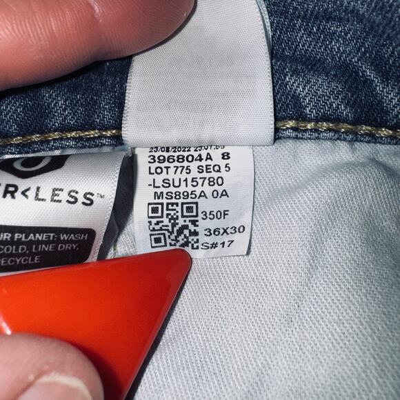 Levi's 514 Bootcut Jeans Mens 36X30 Light Wash Red Tab Zip School Classic Gorp - Picture 8 of 8